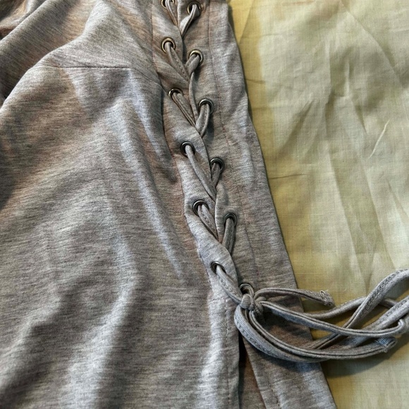 NEW PHOTOS! LACE UP KNIT TUNIC, LINEN COLOUR, SIZE 4X, SLEEVELESS, PENNINGTONS, - Picture 4 of 14